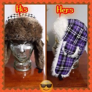 😍His & Her trapper hats . So cute 😍